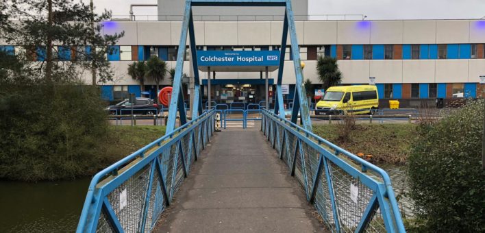 Colchester Hospital footbridge