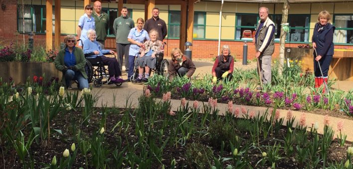 Aldeburgh Hospital patients and staff in the sensory garden