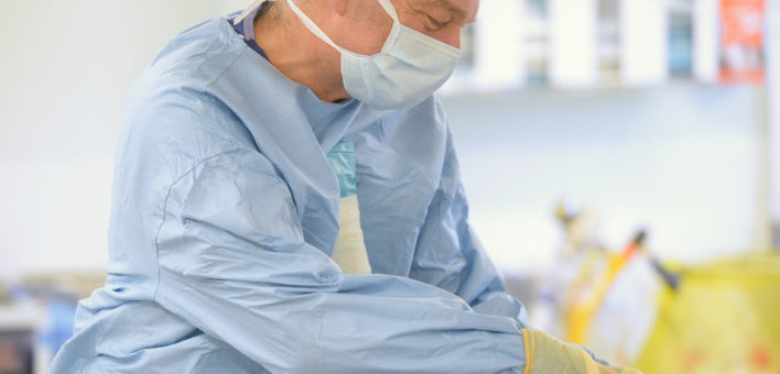 Generic photograph of a Trauma and Orthopaedic staff member treating a patient