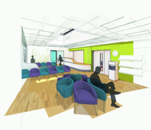 Illustration of how the Breast Care Centre at Ipswich Hospital will look