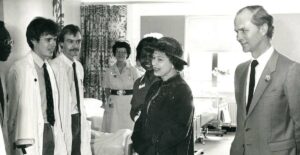 The Queen opening Colchester Hospital in 1985