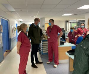 Prince William meets staff at Ipswich Hospital